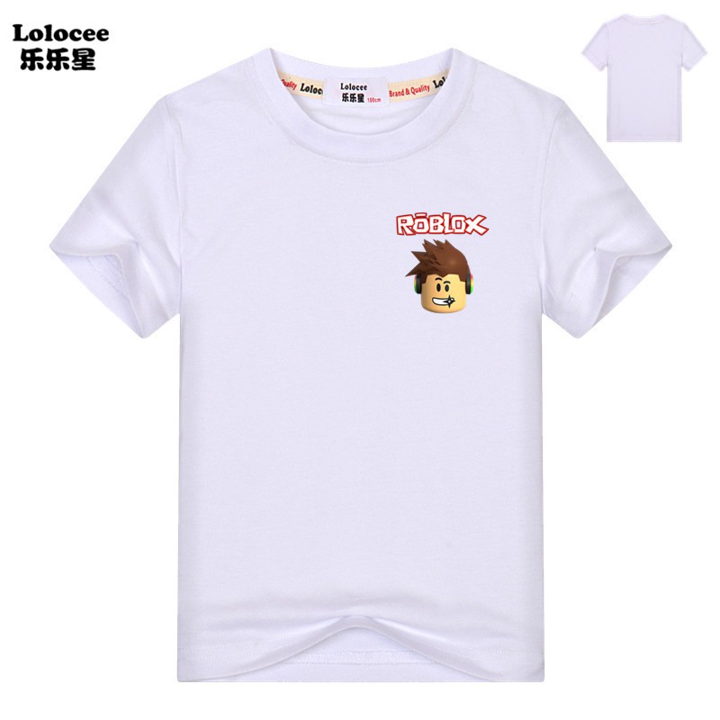 Kids Boys Roblox T Shirt Summer Short Sleeve Game Tops Tee 100 Cotton Shopee Malaysia - kids boys funny tee eat sleep roblox t shirt summer short sleeve tops gift shirt shopee malaysia