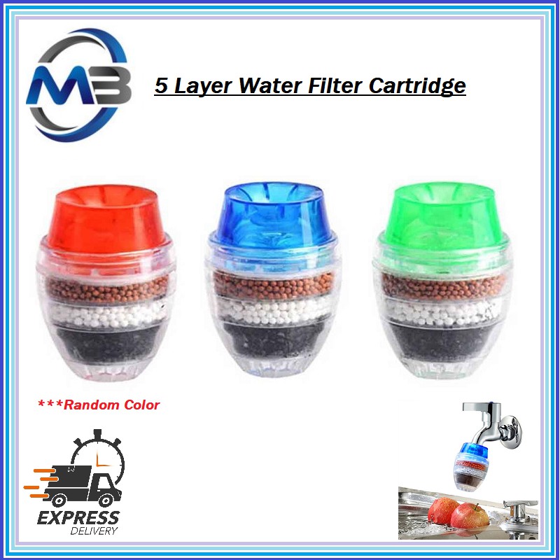 1 Pcs Tap Faucet Filter 5 Layers Drinking Water Purifier Water Filter Cartridge Home Kitchen Use