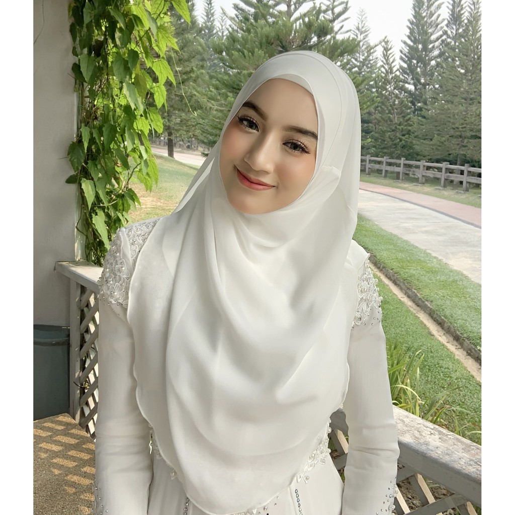 Buy Tudung Pengantin Putih Off White Semi Instant Maya Semi Instant Shawl Seetracker Malaysia