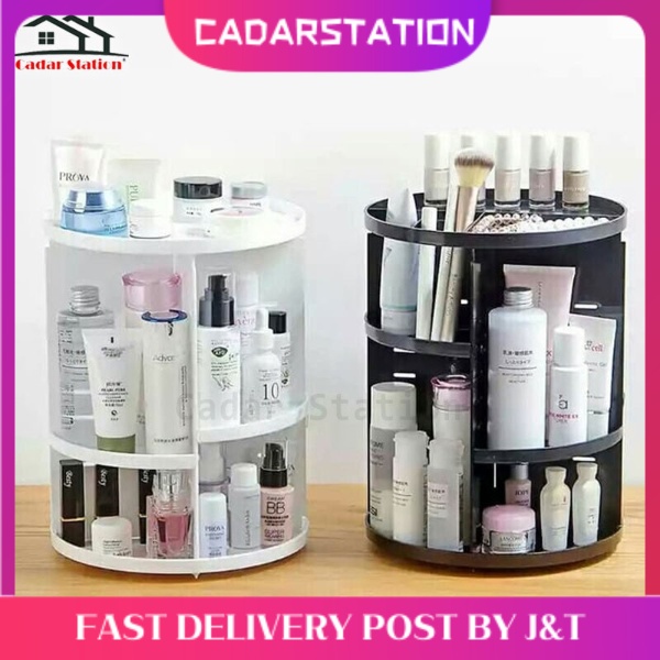 CS_Makeup box 360 Degree Rotate Cosmetic Makeup Storage Box / Organizer