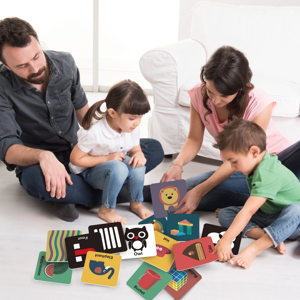 Premium Multi Baby Flash Card Double sided Black White Sensory Visual Stimulation Early education Learning Montessori... - Image 5