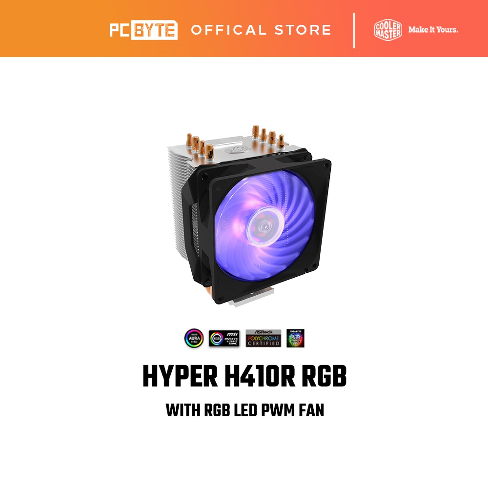 Cooler Master Hyper H410R RGB Compact Tower CPU Cooler Shopee Malaysia