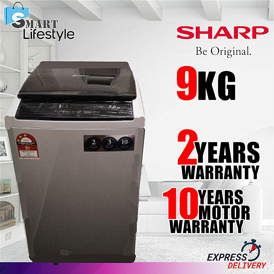 【FREE SHIPPING】 Sharp 9KG Fully Auto Washing Machine-Mesin Basuh ES919X ...