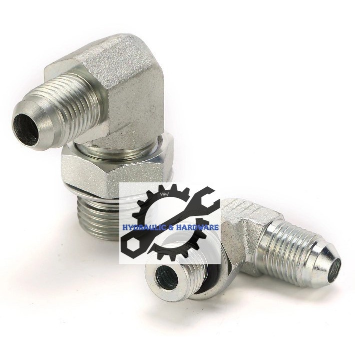 A5GN2630N TO A5GN4040N JIC x SAE LOCK NUT ELBOW HYDRAULIC ADAPTER