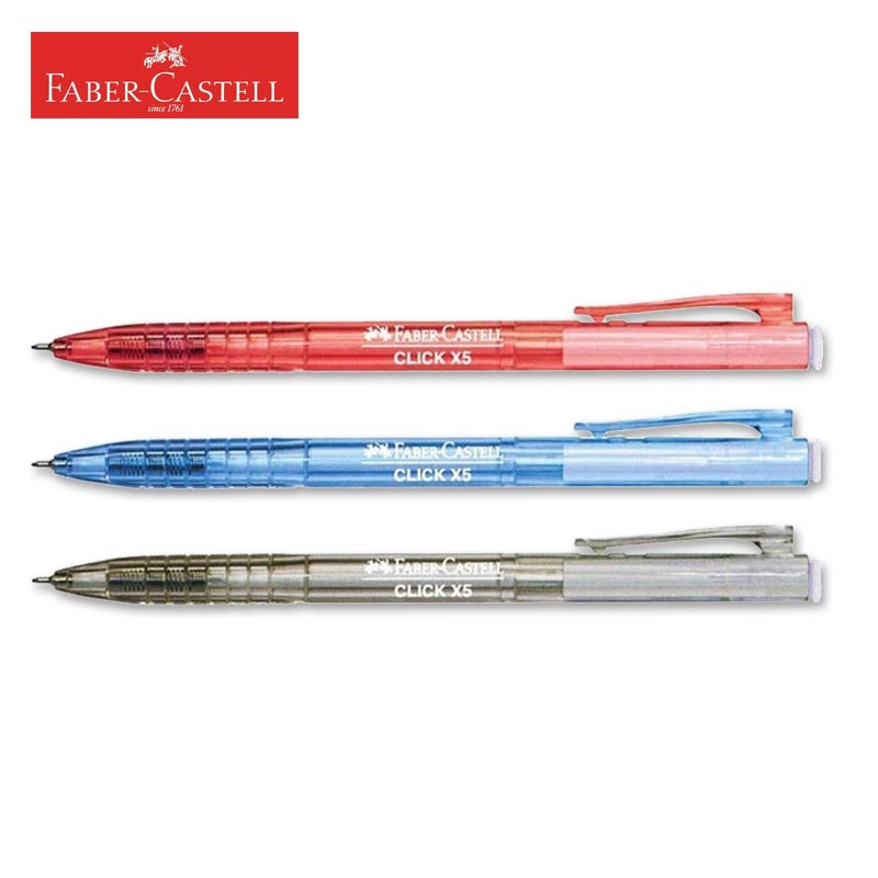 FABER CASTELL Ball Pen Click X5 1425 | Shopee Malaysia