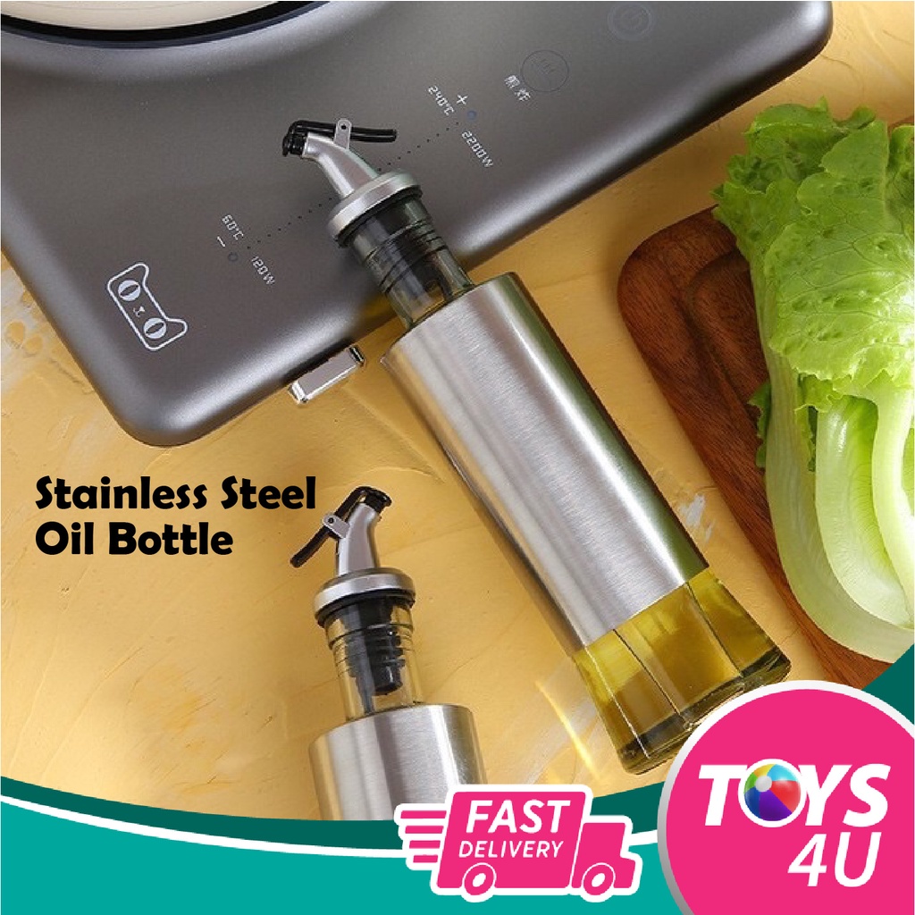 Stainless Steel Oil Bottle 200ml/300ml/500ml Dispenser Botol Minyak