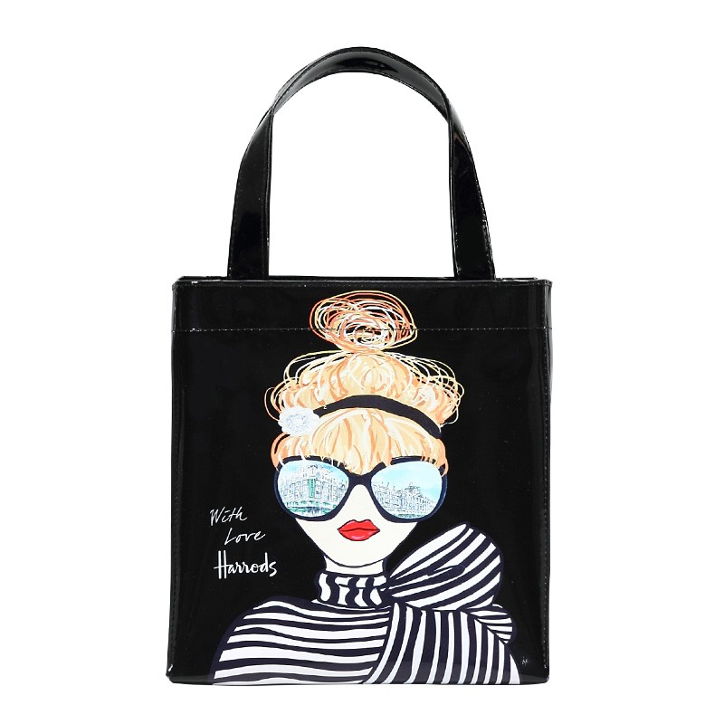 New pvc printed Harrods shopping British girl waterproof shoulder bag Mummy bag | Shopee Malaysia