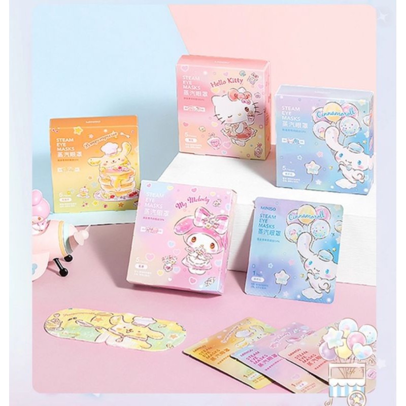 Miniso Sanrio Steam Eye Masks 1 Box 5pcs | Shopee Malaysia