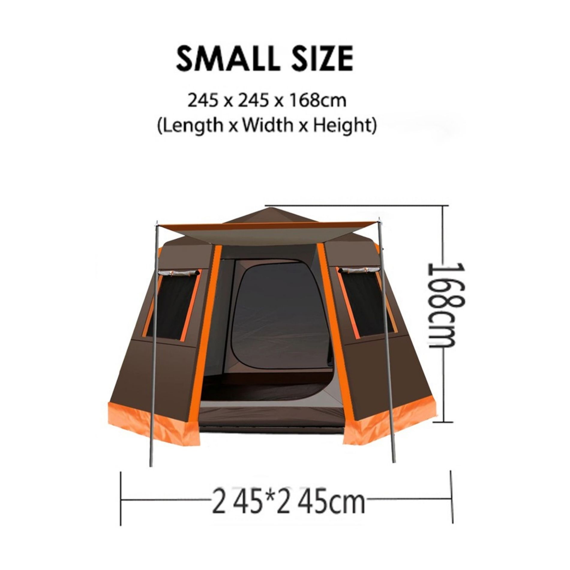 3-4/4-6 Person Anti-UV Hexagonal Aluminum Pole Automatic Outdoor Camping Big Tent Awning Recreational Picnic Hiking Tool