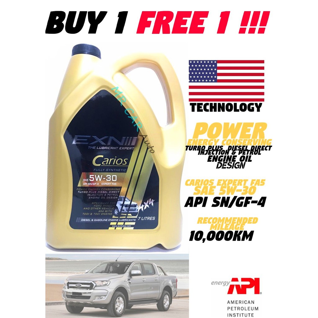 EXN CARIOS FULLY SYNTHETIC ENGINE OIL SAE 5W30 7L (BUY 1 ENGINE OIL