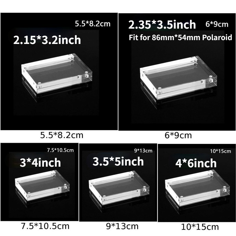 ROO Multisize Clear Acrylic Photo Frame Picture Picture