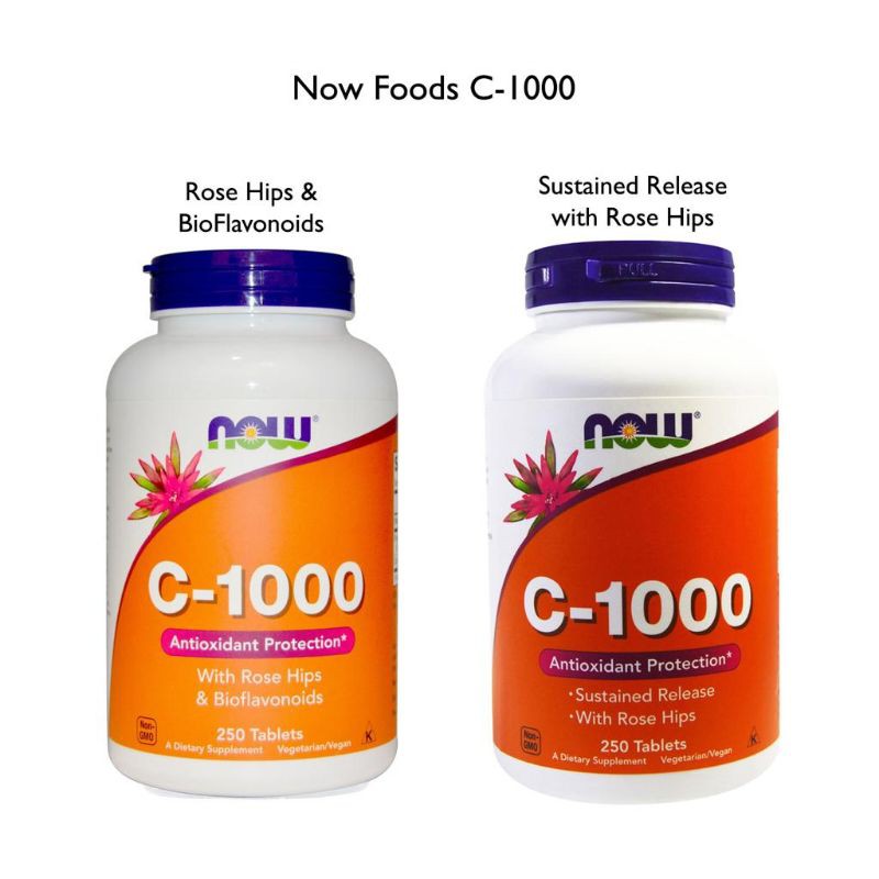 Ready Stock Now Foods C 1000 C1000 Slow Sustained Released Bioflavonoids 250 Tablets Vitamin C 1000 Shopee Malaysia