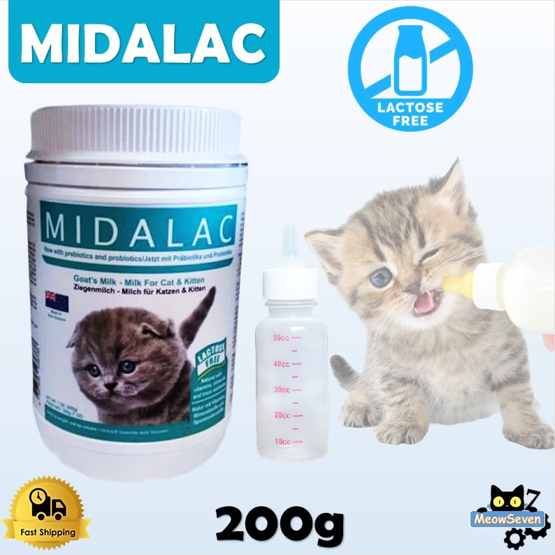 (100% Original) Midalac Goat's Milk Powder For Cat & Kitten 200G