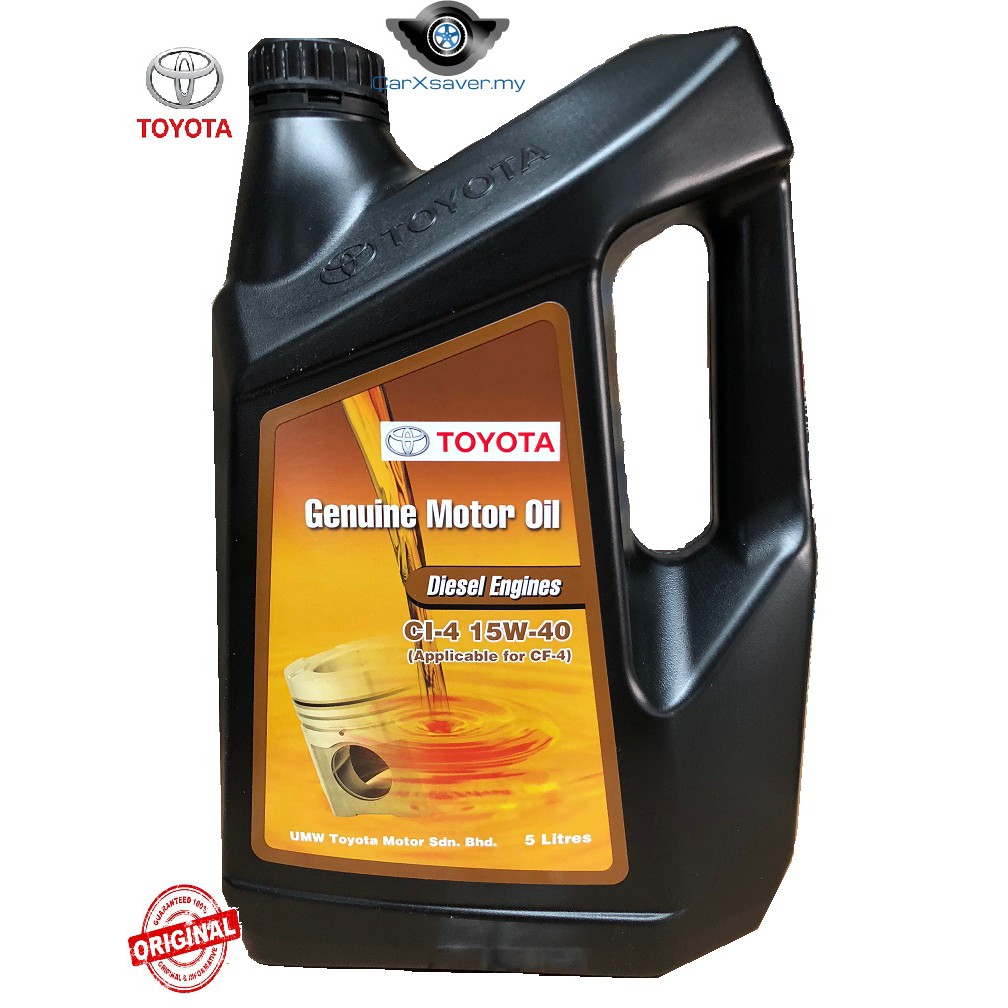 Toyota Diesel Engine Oil 15W-40 CI-4 5Liter | Shopee Malaysia