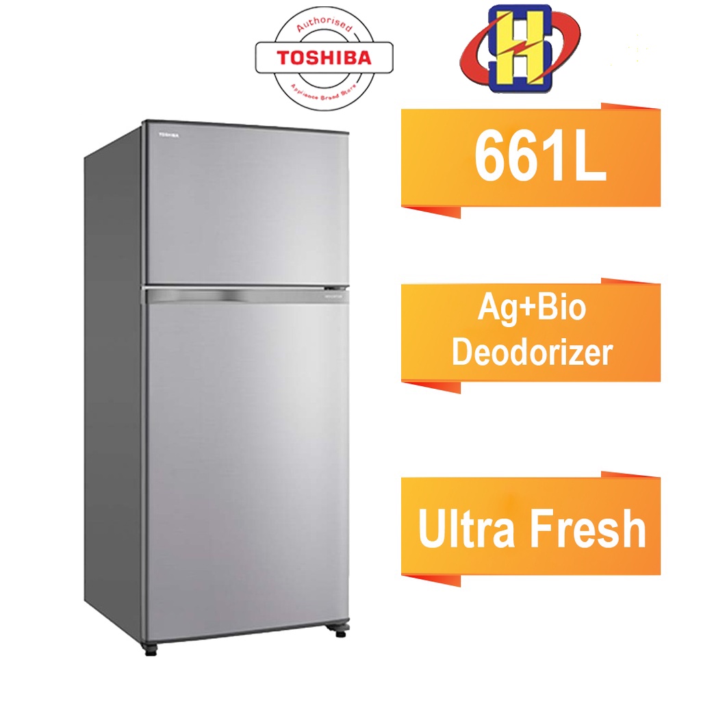 Toshiba 2 Door Inverter Refrigerator (661L) GRA66M(S) Shopee Malaysia