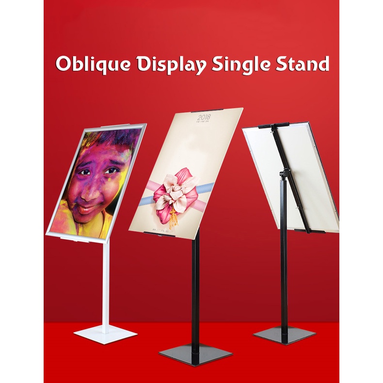 Adjustable Rotating Height Metal Poster Board Stand Menu Holder Stand ...