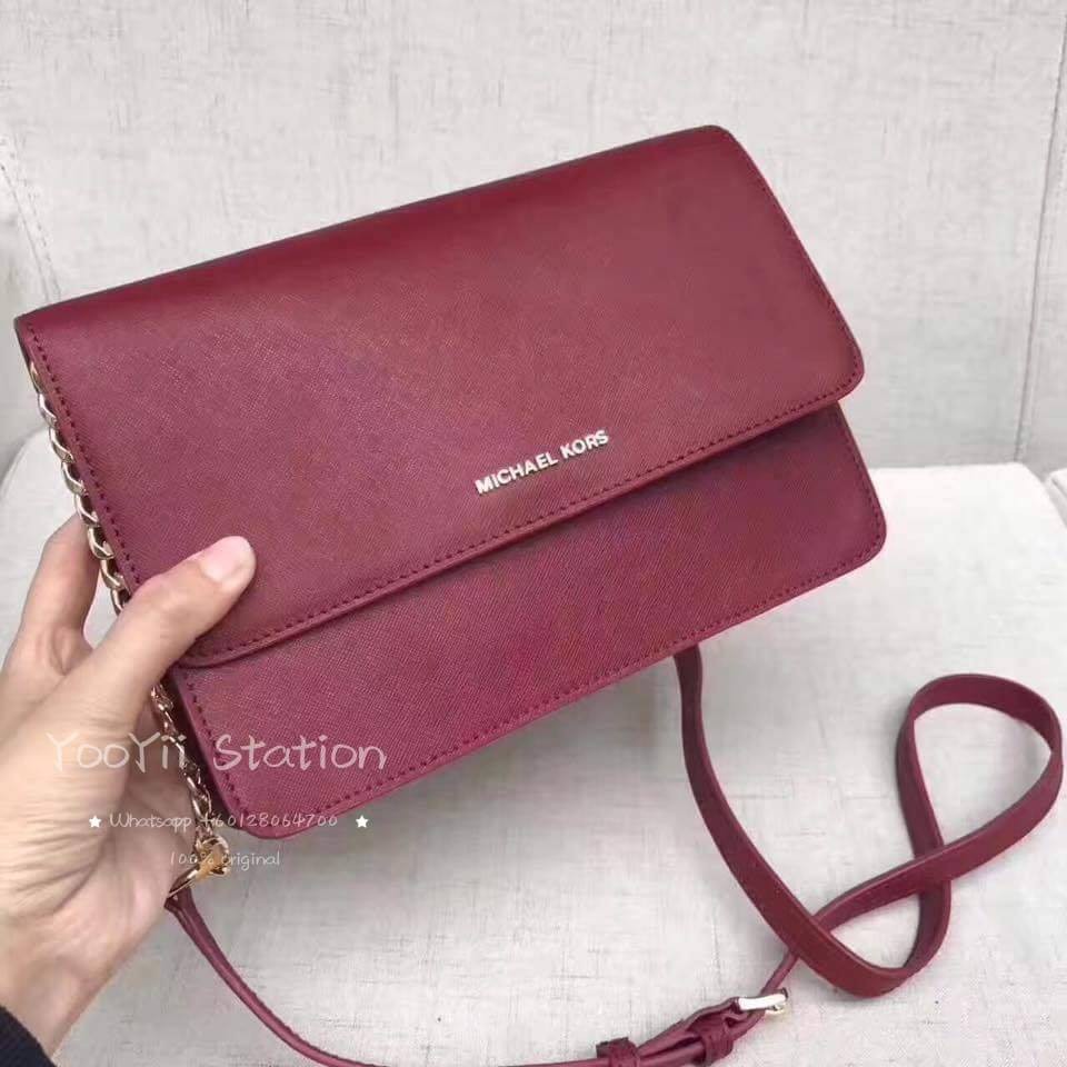 michael kors maroon crossbody