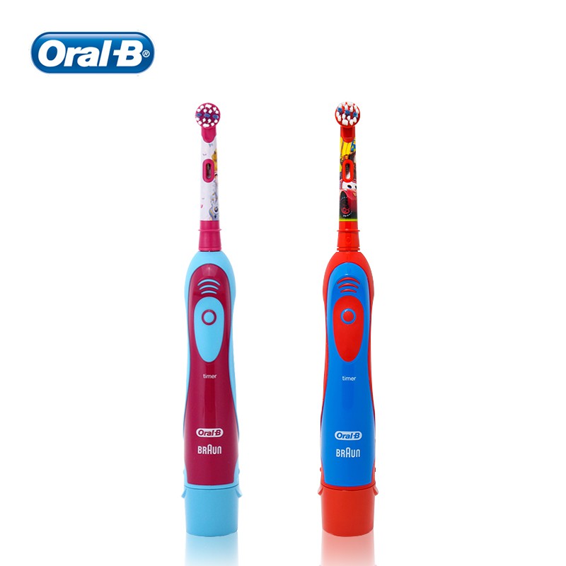 Oral B Children Replaceable Electric Toothbrush Soft Bristle Oral Hygiene Deep Clean Waterproof for Kids Without AA Battery