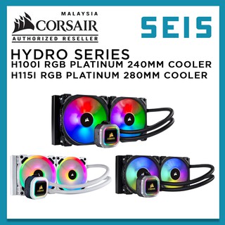 CORSAIR Hydro Series H115i H100i SE White RGB Platinum AIO 280mm Liquid