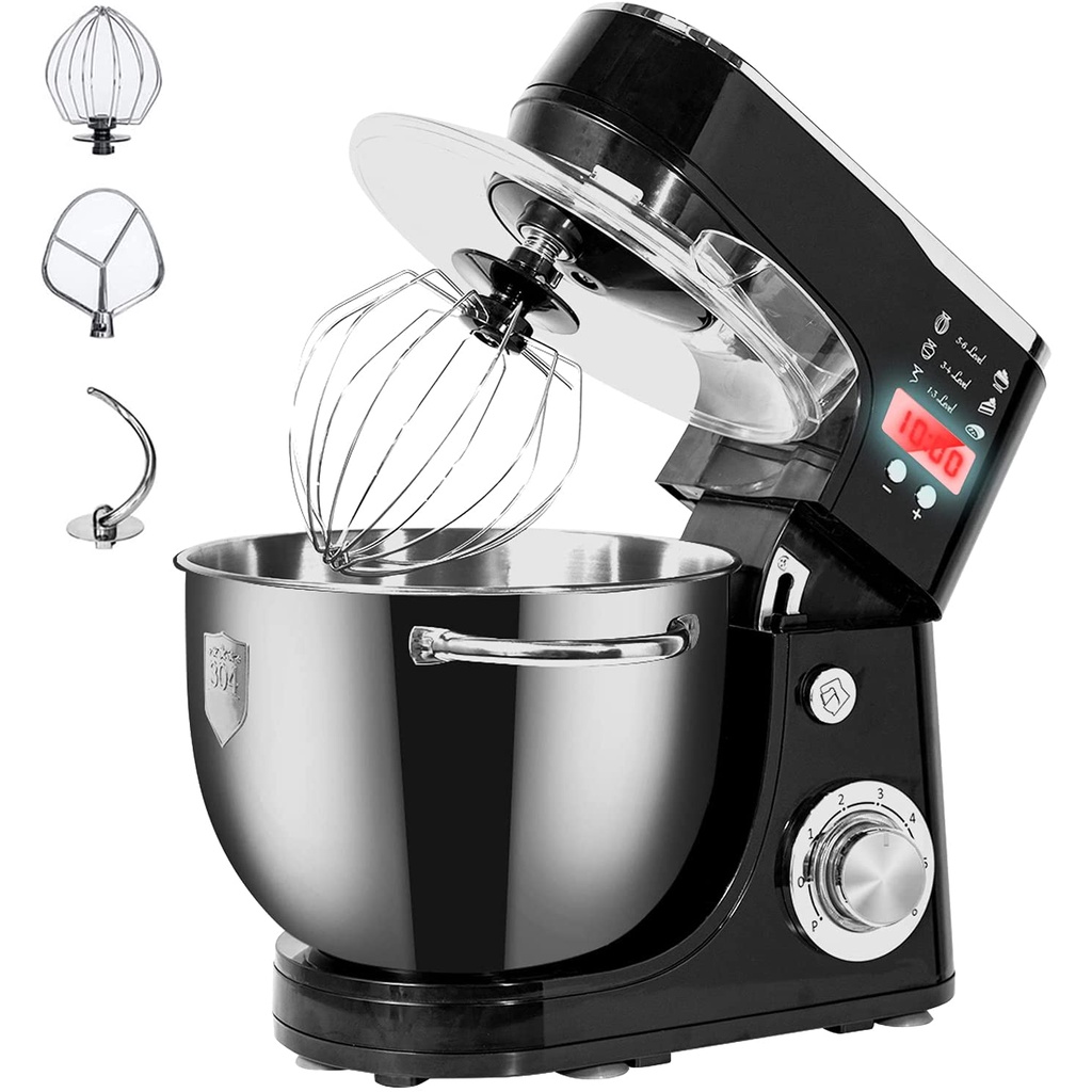 WantJoin LCD Display Stand Mixer for Baking, 6 Speeds Food Mixer