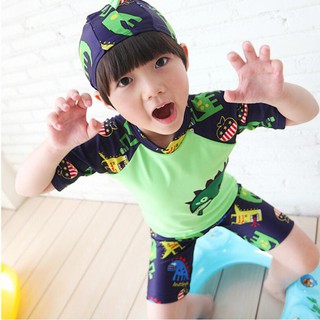  BAJU RENANG KANAK KANAK  LELAKI Baby Split Dinosaurs Quick 