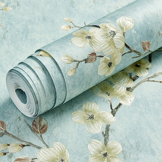3D flower wall paper dinding murah modern english style decoration living  room wallpaper | Shopee Malaysia