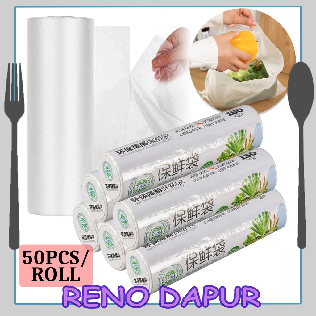 Plastic Bag Roll Food Packaging Bag Groceries Bag Disposable Plastic ...