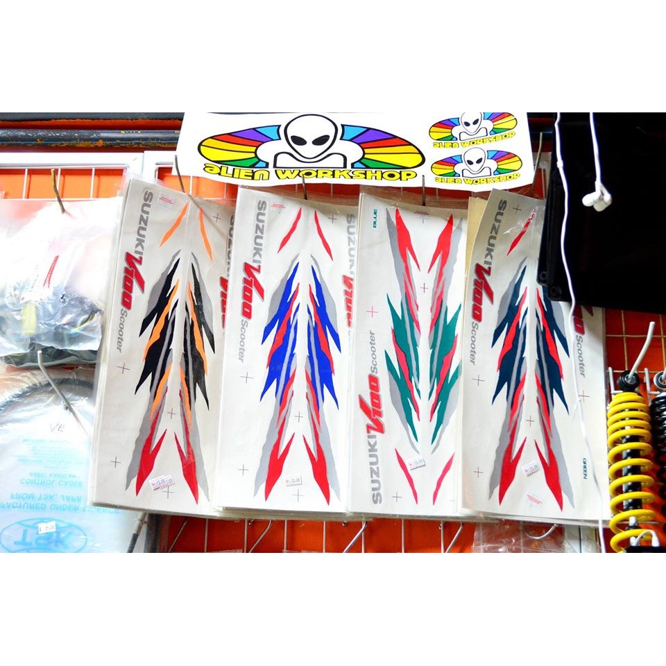 Ready Stock V100 suzuki scooter body sticker sticker Ready Stock V100 suzuki scooter body sticker sticker