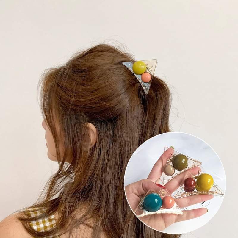 Casual style macaron color hairpin temperament style shark clip duckbill clip color triangle clip