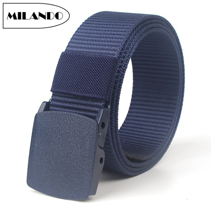 MILANDO Men Army Style Canvas Men's Buckle Belt Belts Tali Pinggang (Type 7)