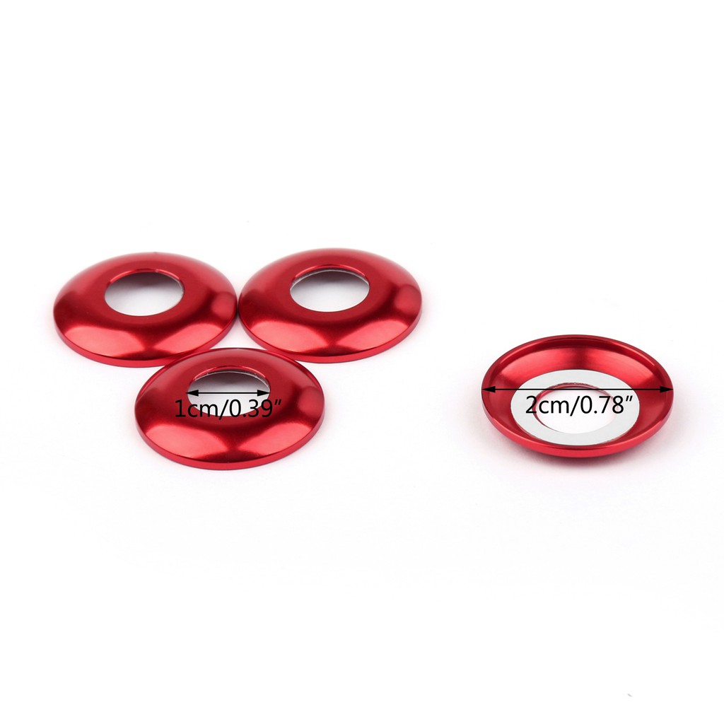 4PCS Door Lock Pins Pin Decoration Cover Trim For BMW 3 Series F30 2013-2017 Red
