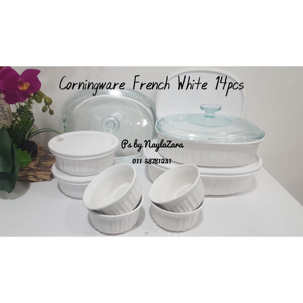 Corningware French White 14pcs Shopee Malaysia