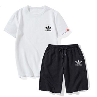 mens adidas t shirt and shorts set