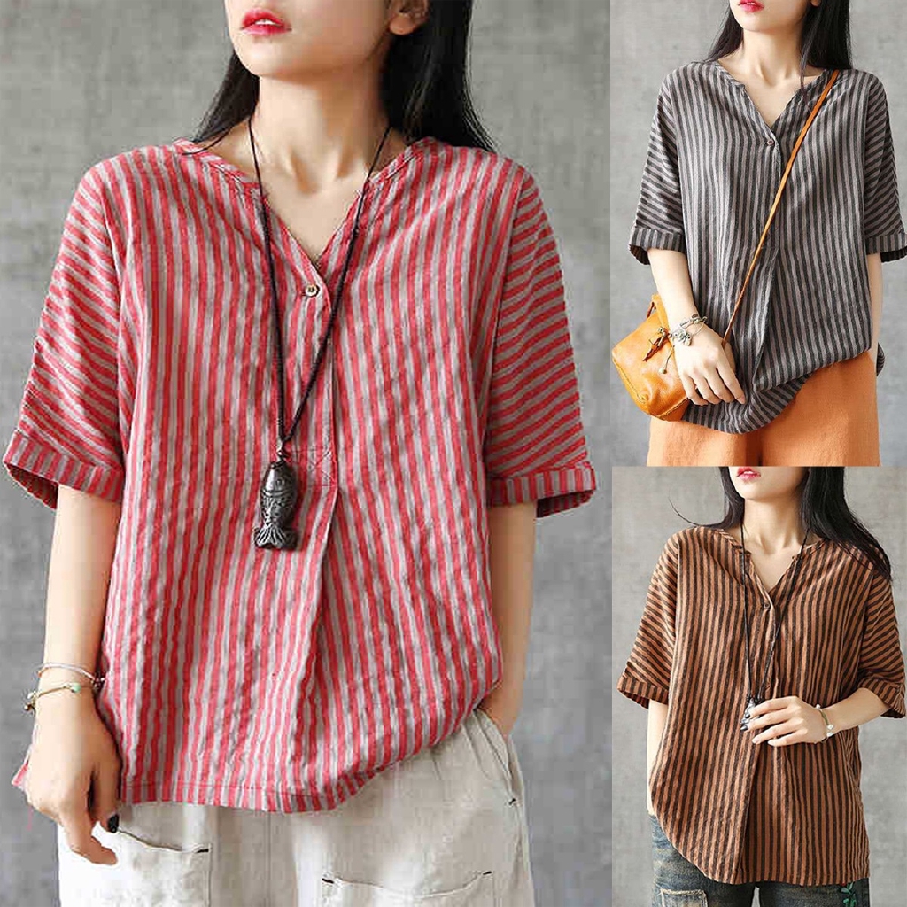 women's plus size linen shirts
