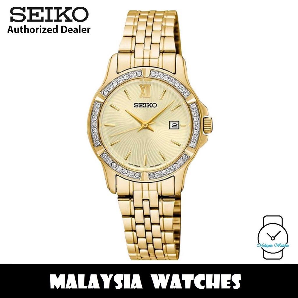 Seiko Classic SUR728P1 Quartz Analog Gold Dial Hardlex Crystal Glass  Gold-Tone Stainless Steel Women's Watch | Shopee Malaysia