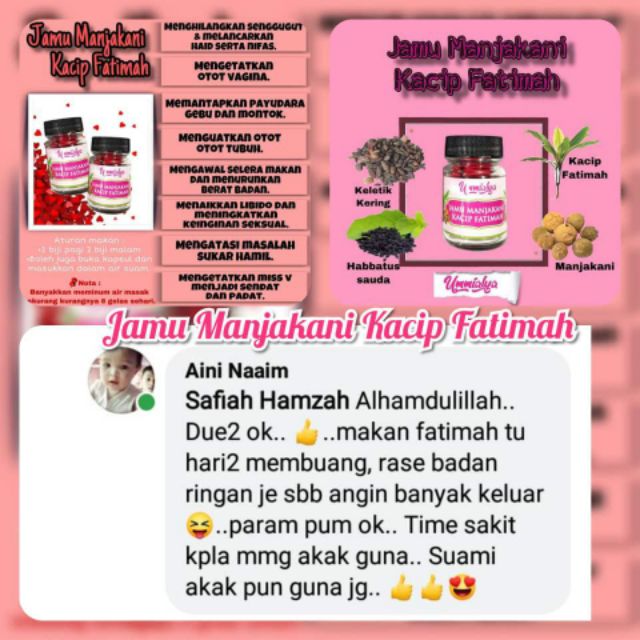 The Best Jamu Herba Bersalin Jamu Manjakani Kacip Fatimah Hq Ummi Alya Malaysia