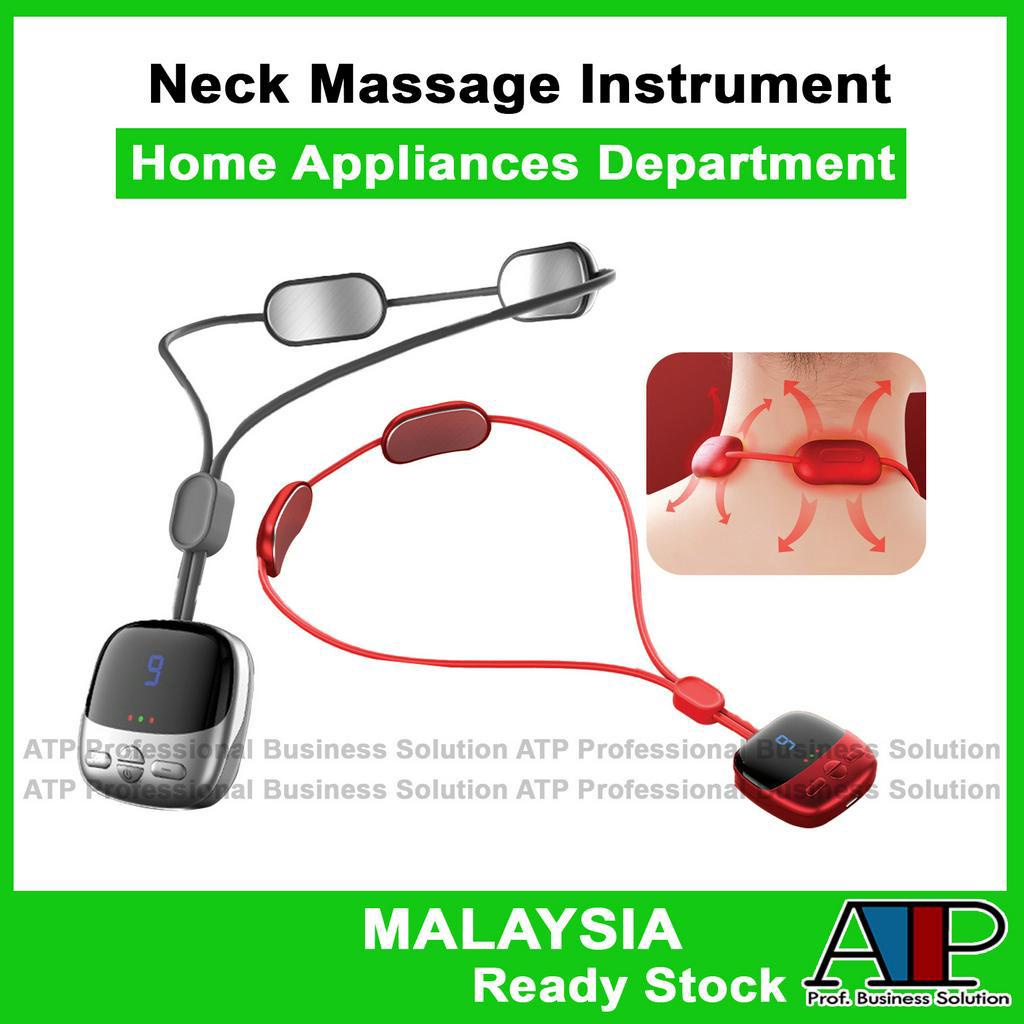 Bedroom💤 Neck Massage Instrument Electric Cervical Spine Massage Rechargeable Pendant Mini Massager Hot Compress