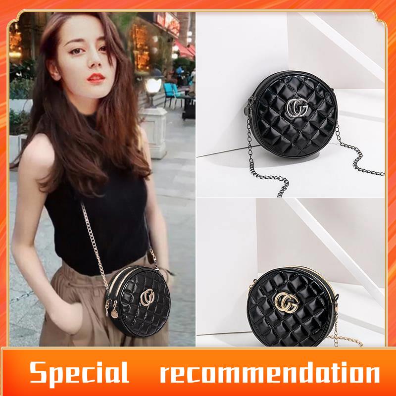 Ready Stock Beg Tangan Wanita Murah Bag Tangan Beg Bulat Kecil Wanita 2020 Baru Jepun Dan Korea Selatan Musim Bunga Dan Musim Panas Mini Beg Rantai Corak Berlian Kecil Wangi Bahu Tunggal