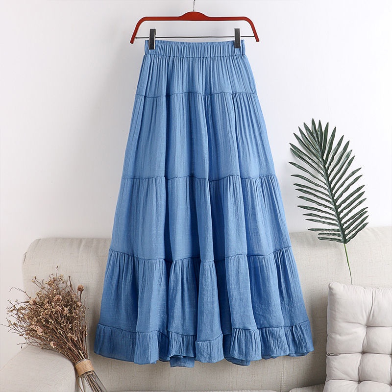 Buy 76cm Skirt Labuh Kain Kembang Retro Floral Pleated Long Skirt Big Size A Line Maxi Skirt Seetracker Malaysia