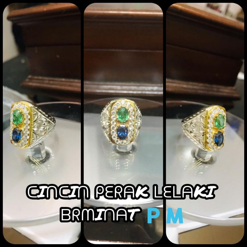 Buy Cincin Perak Lelaki 2 Permata Seetracker Malaysia