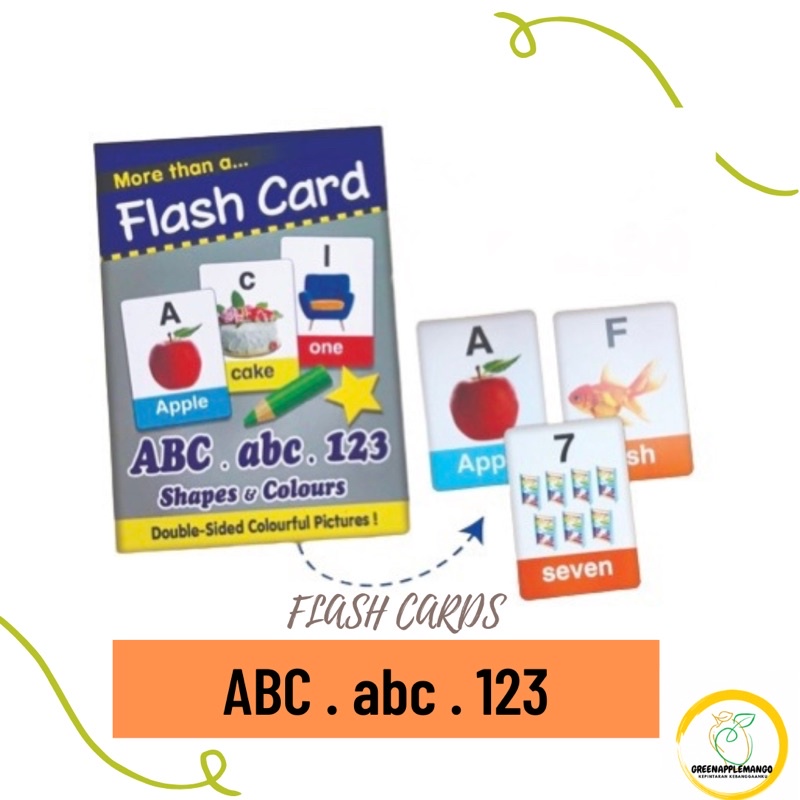 FLASH CARD ABC, abc, 123, SHAPES @ COLOURS | Shopee Malaysia