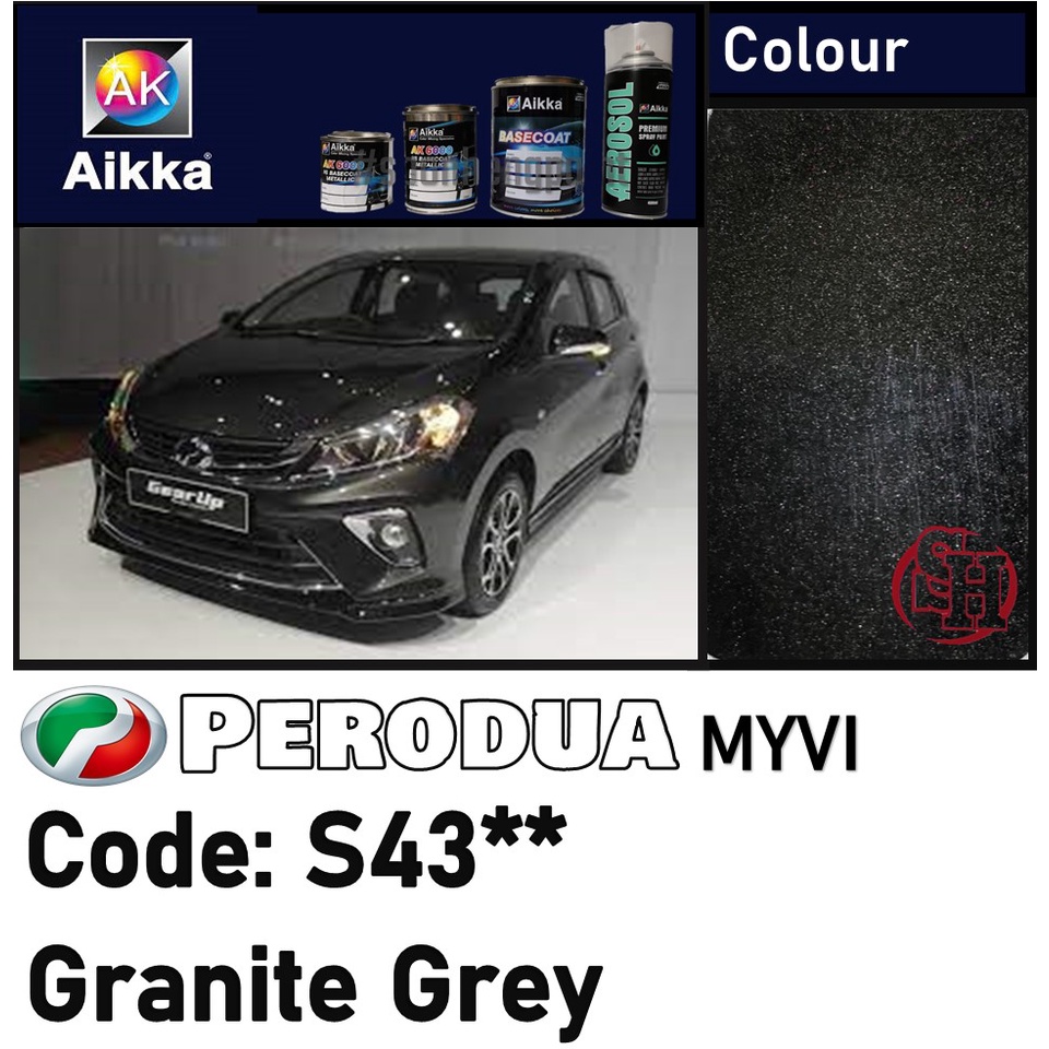 PERODUA MYVI Granite Grey S43** /Aikka Oem Factory Colour | Shopee Malaysia