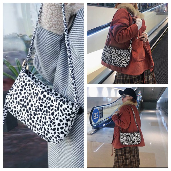 animal print shoulder bag