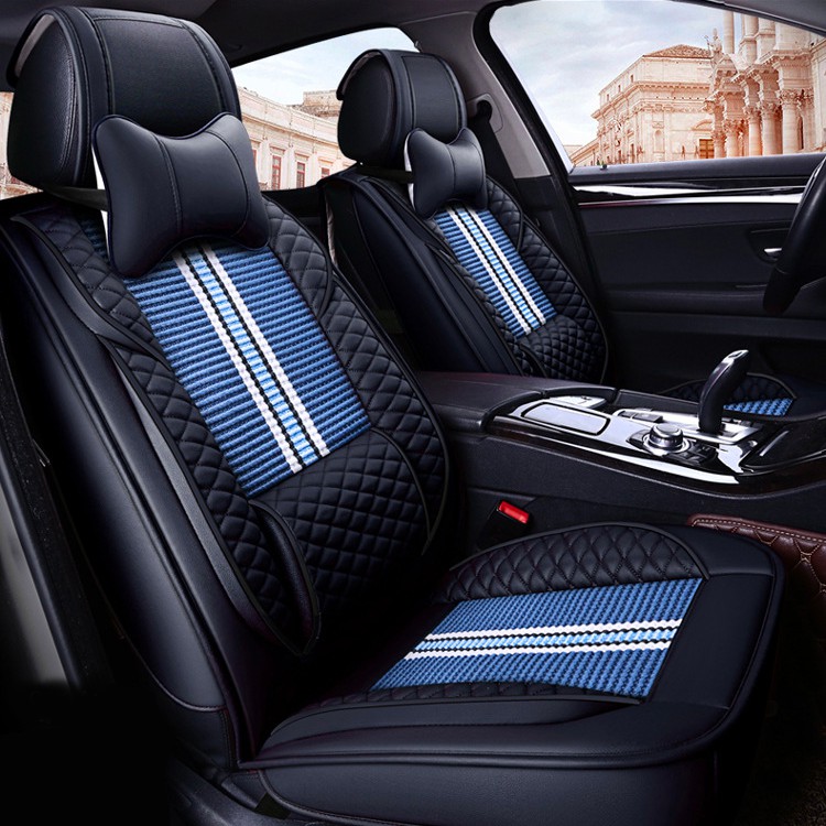 Leather Car Seat Cushion 5 Seats For Perodua Proton Myvi Set City