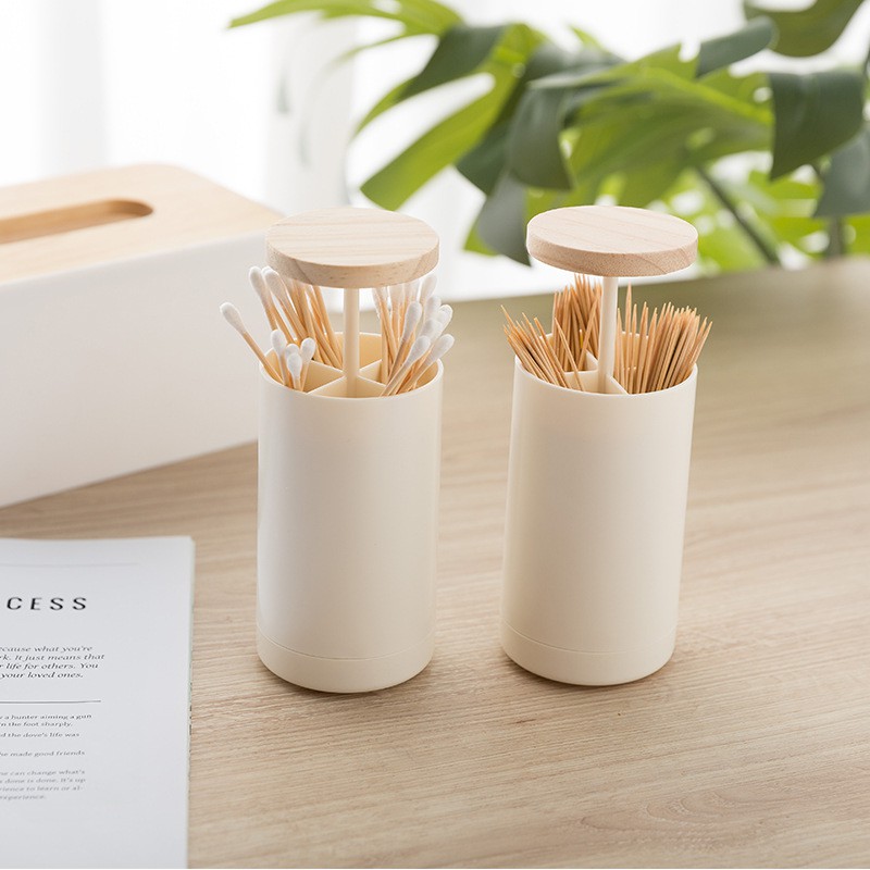 Hiber Automatic Pop Up Cotton Swabs Toothpick Holder Portable Toothpicks Dispenser Shopee Malaysia