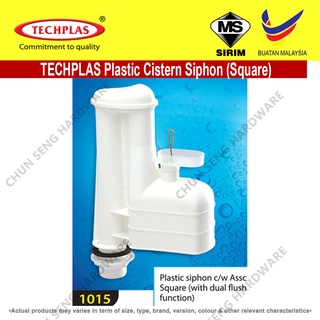 TECHPLAS TOILET CISTERN SIPHON PLASTIC FLUSH PUMP (SQUARE) | Shopee ...