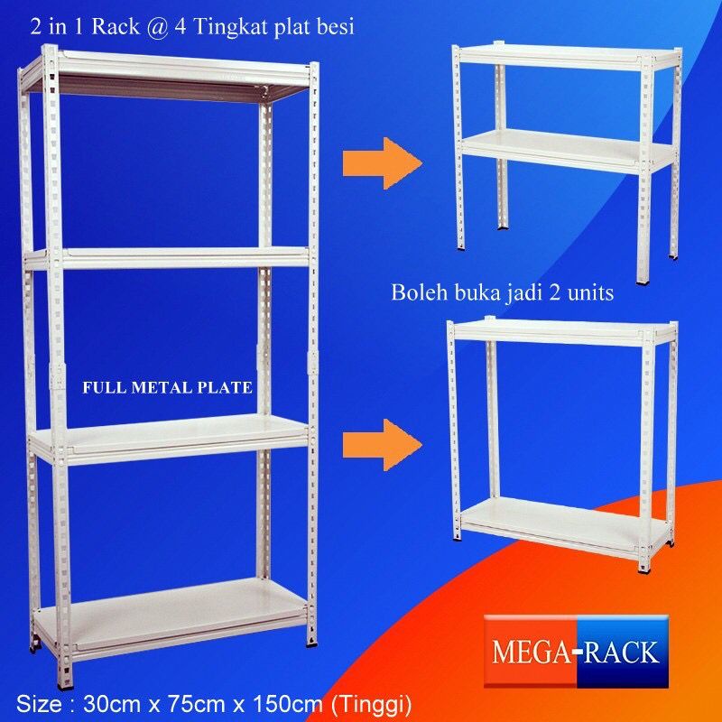 👑👑2 in 1 Rak Besi👑👑Rack / DIY / Boltless Rack / Rak Serbaguna / Storage
