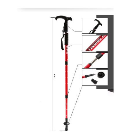 Ultralight Hiking Stick Trekking Stick Adjustable Hiking Stick Jungle Trekking Stick Tongkat Mendaki Tongkat Boleh Laras