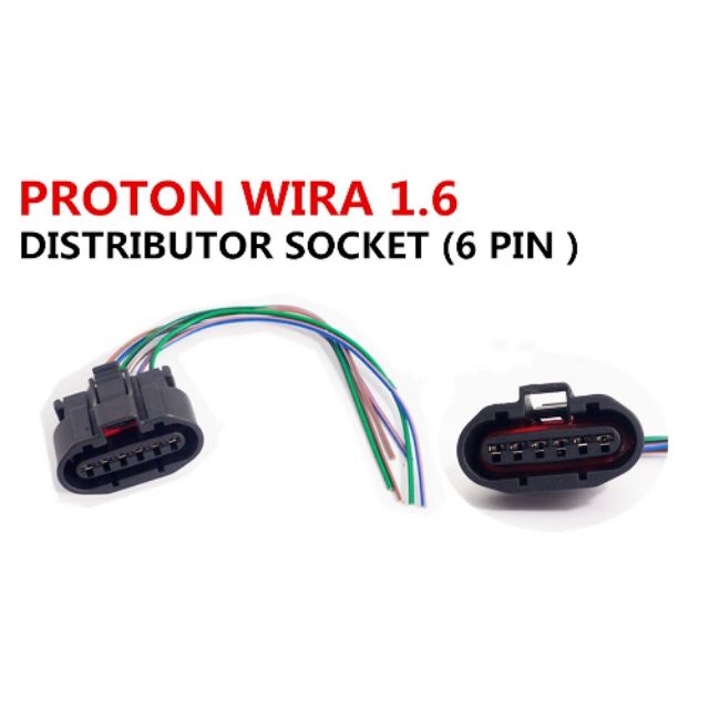 Proton Wira 1 6 Distributor Socket Connector 6pin Shopee Malaysia