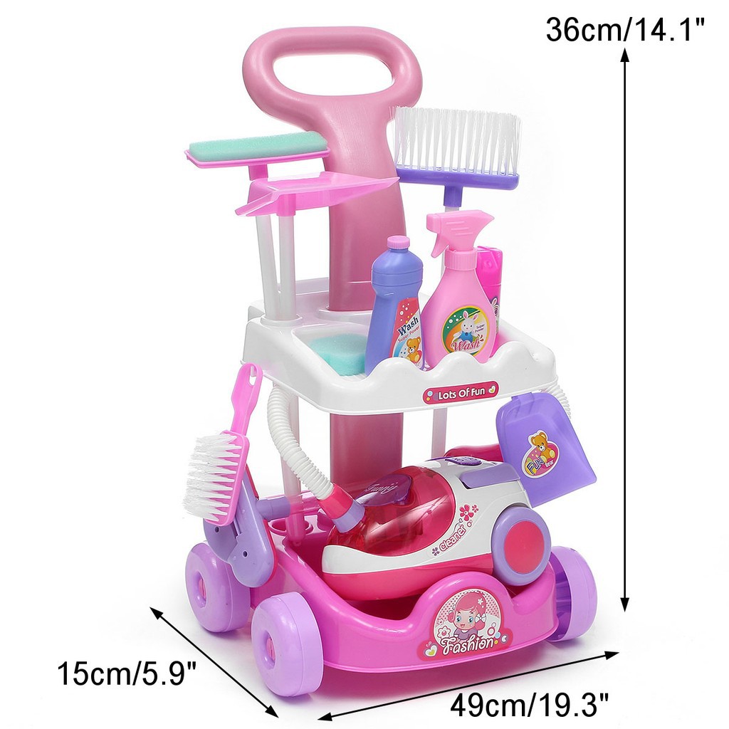 kids cleaning cart